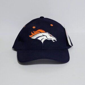 Pro Player Team NFL Denver Broncos Adjustable Strap Baseball Cap ~ Navy & Orange
